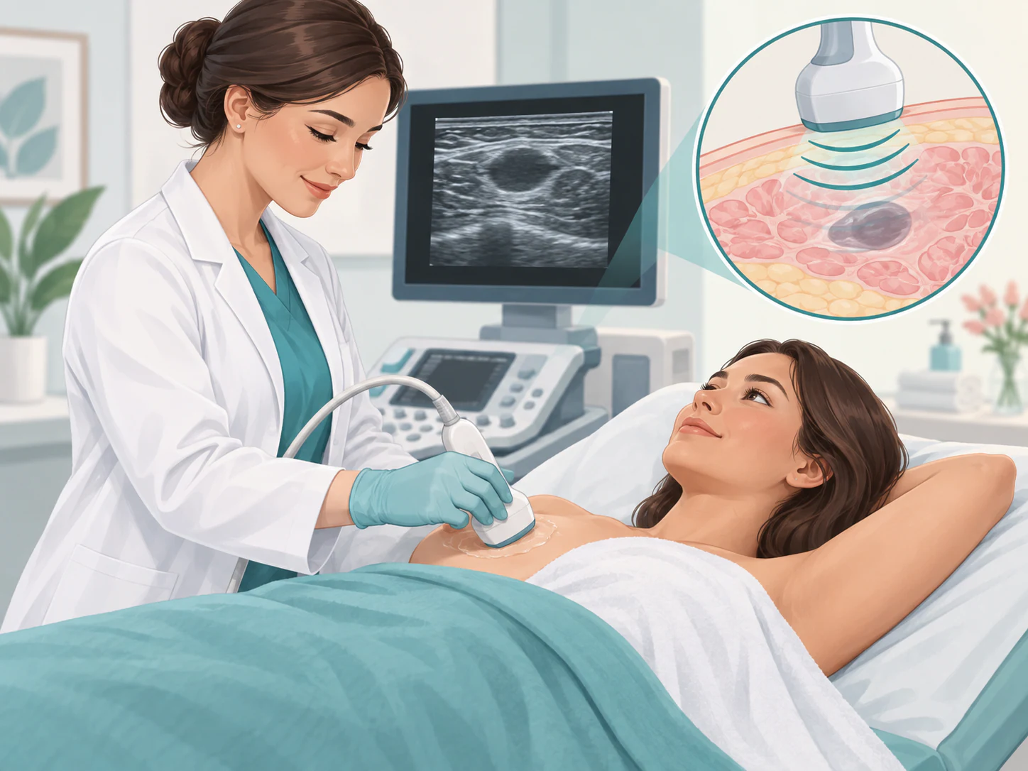 How breast ultrasound evaluates a breast finding