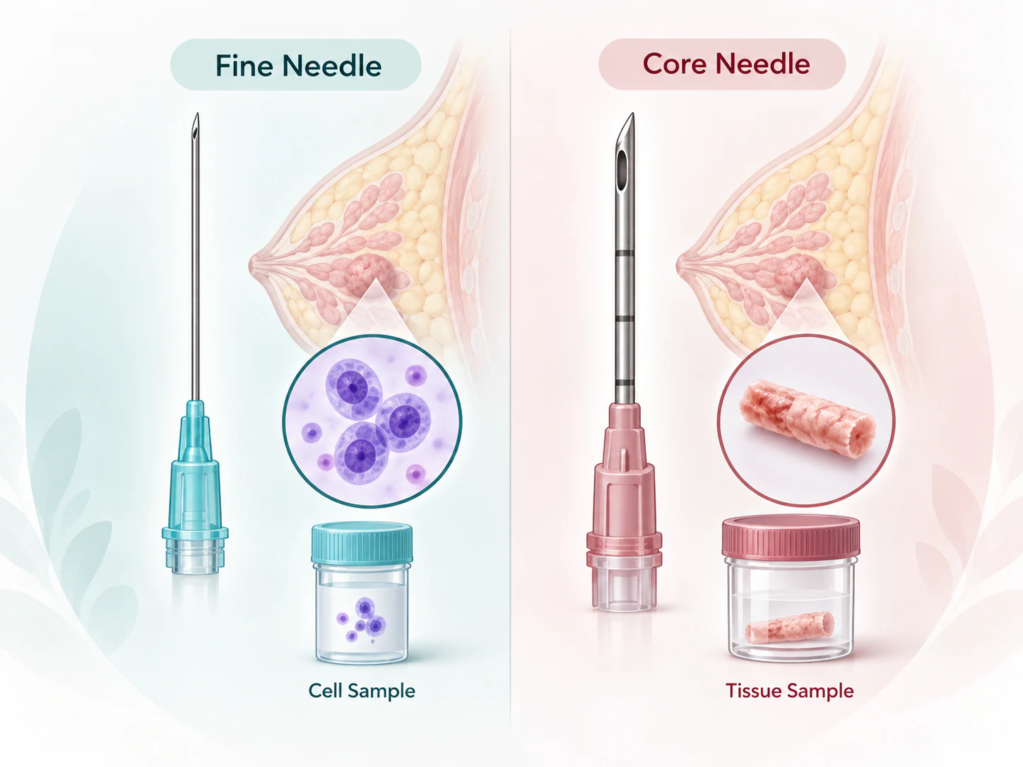 Fine needle and core needle breast sampling