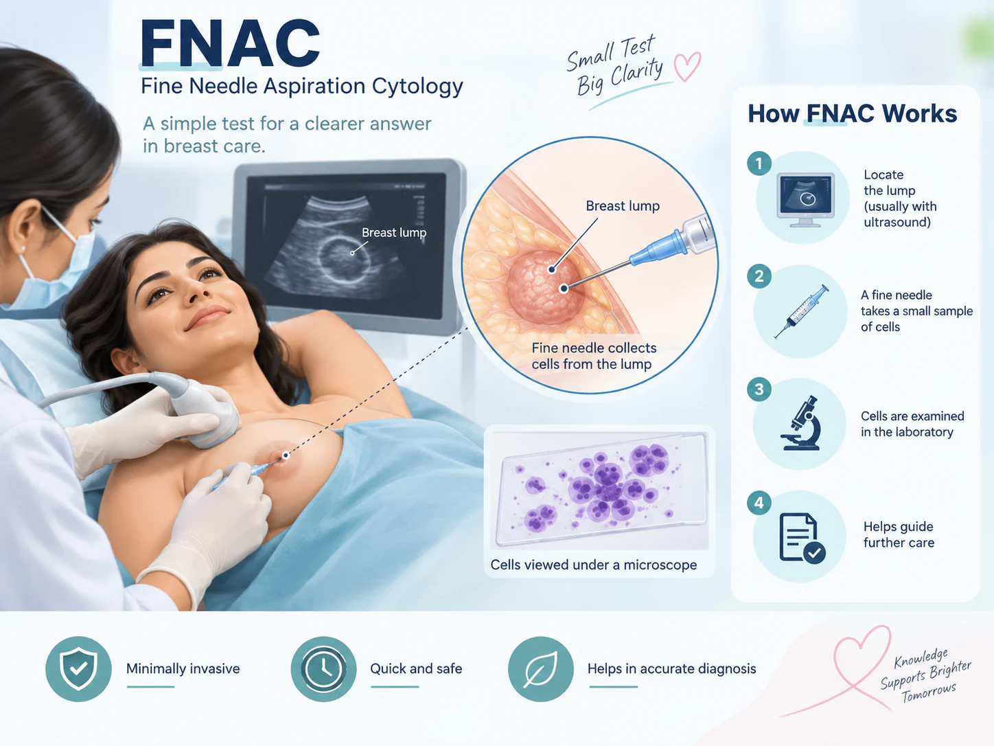Fine needle aspiration cytology for a breast finding