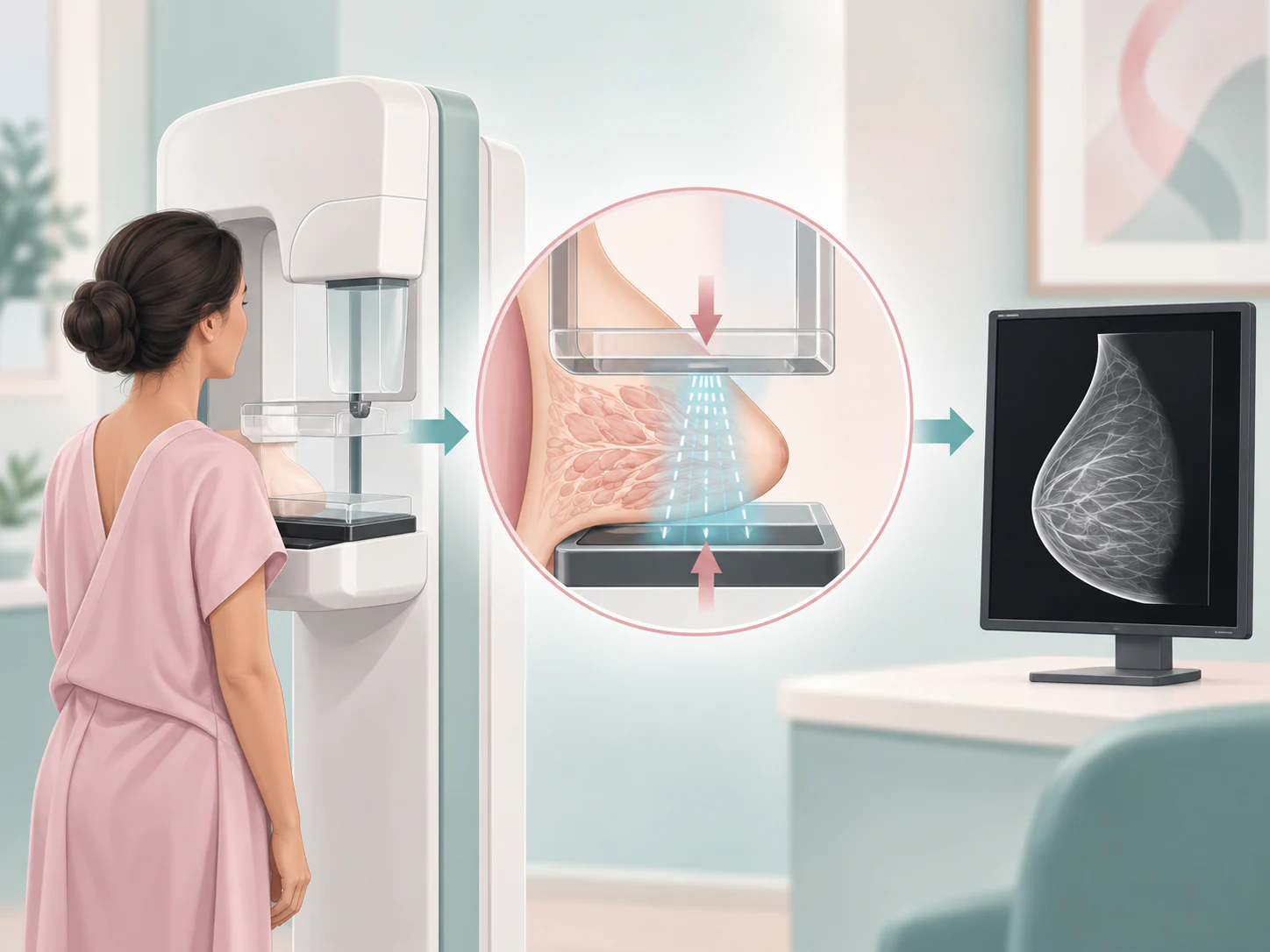 How mammography creates breast images