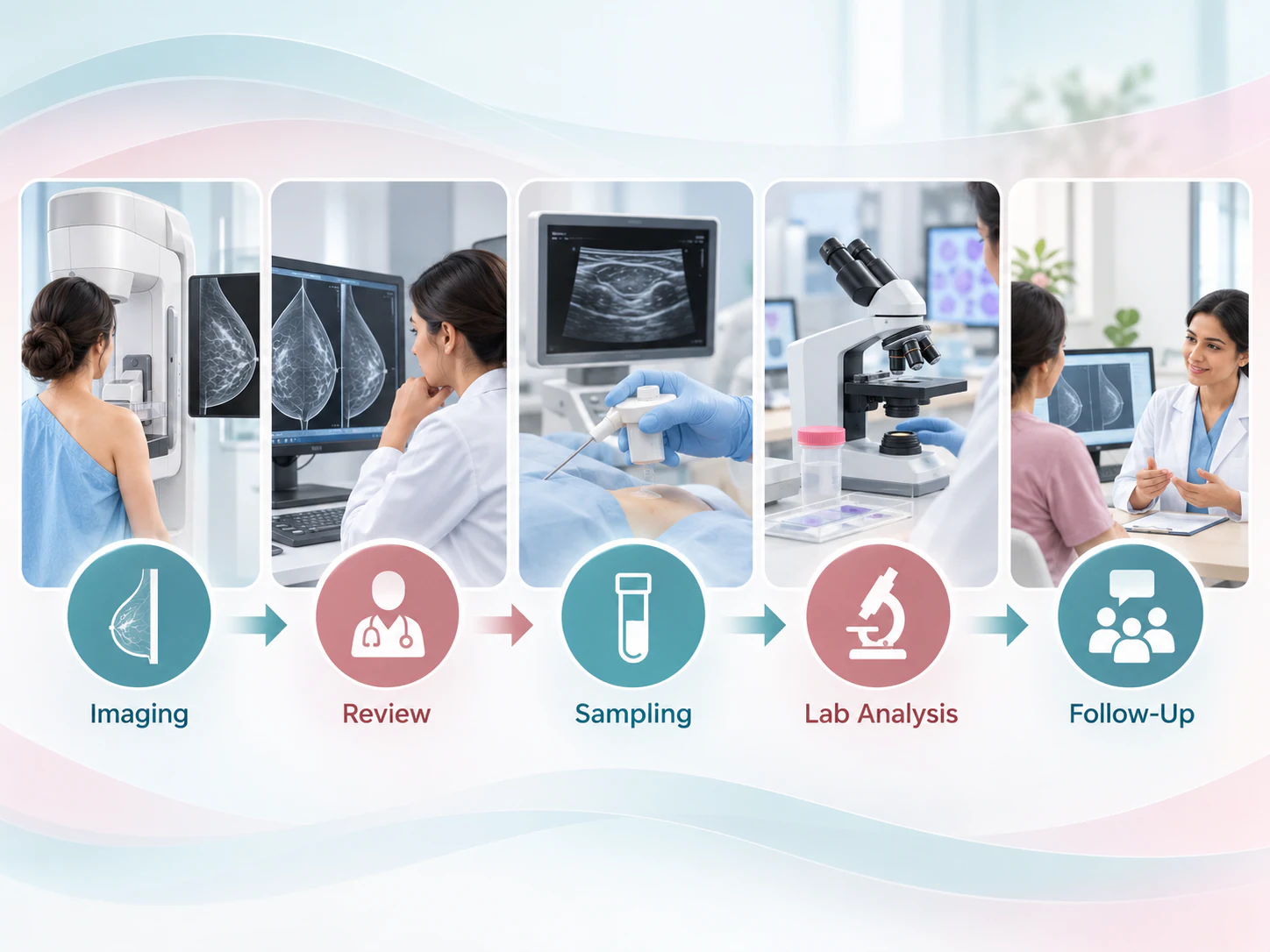 Communication between imaging and pathology in breast assessment