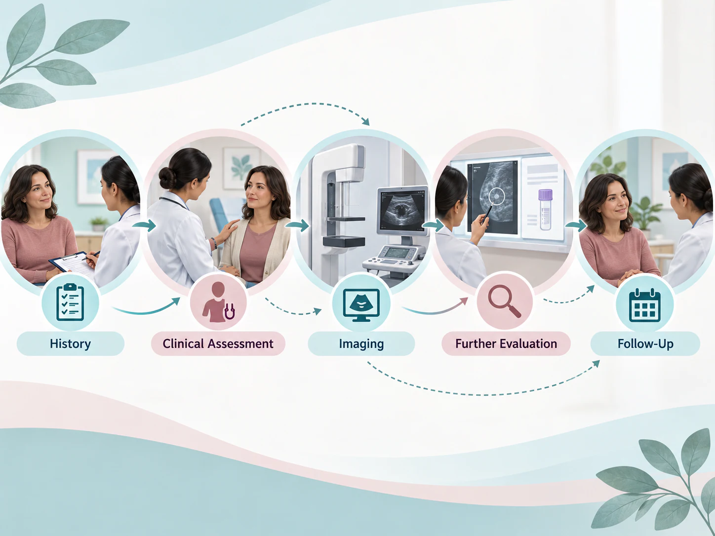 Clinical evaluation and breast imaging for nipple discharge