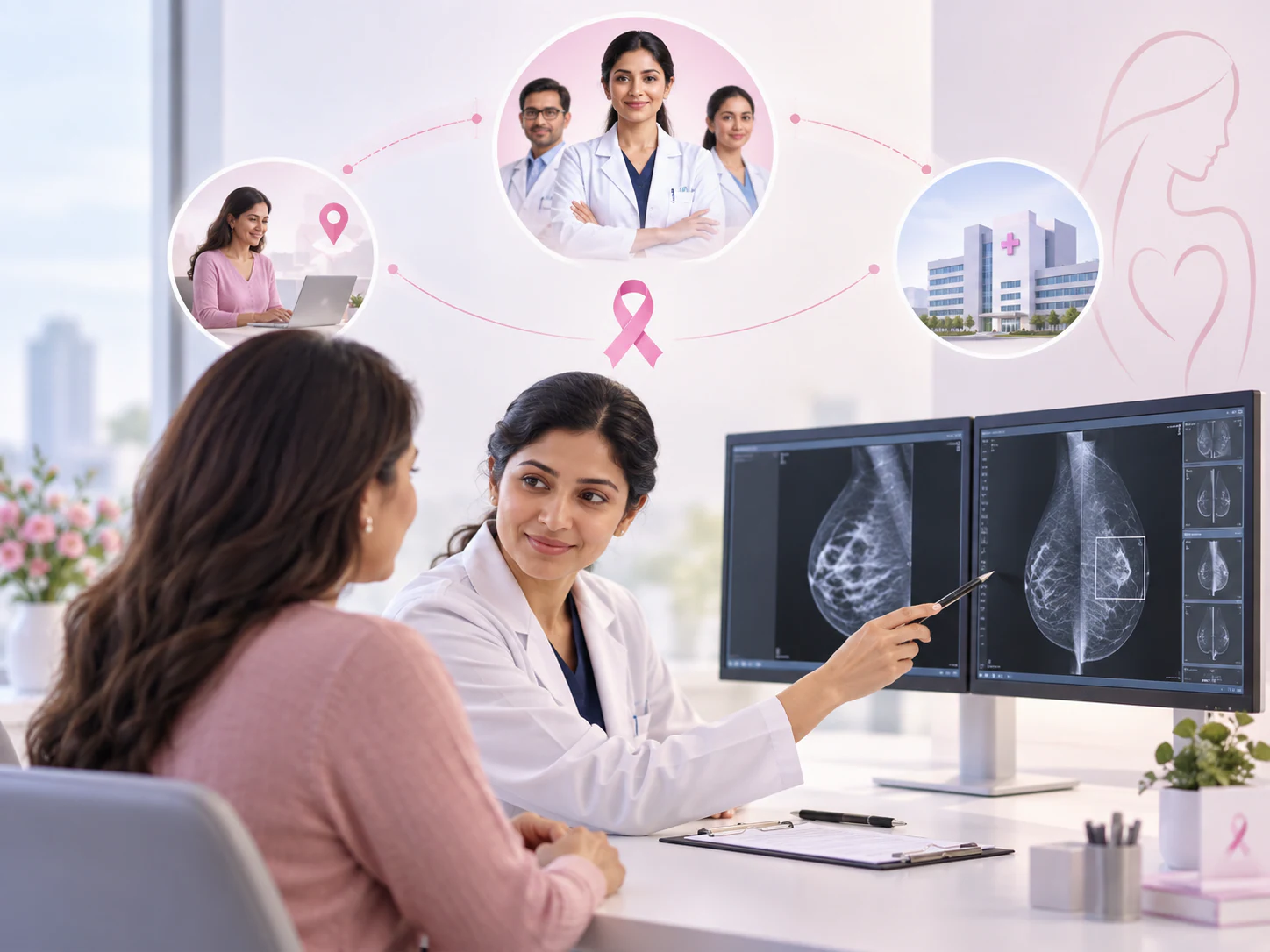 Records and planning for an outstation breast imaging visit